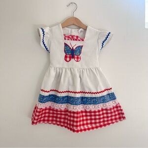 Vintage cottage core butterfly dress